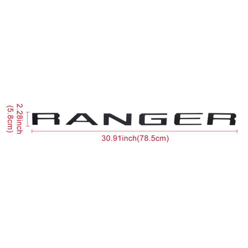 2019-2022 Ranger Letter ABS Matte Black Ford VKB3Z-9942528-B