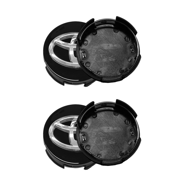 [Copy]SET 4 TOYOTA WHEEL CENTER CAPS 57 MM SILVER/CHROME COROLLA PRIUS YARIS