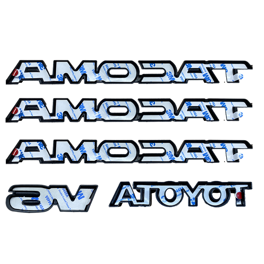 5pcs 2005-2015 Tacoma Tailgate V6 SR5 Emblem Overlay Kit Rear Trunk Badge Matte Black Toyota 
