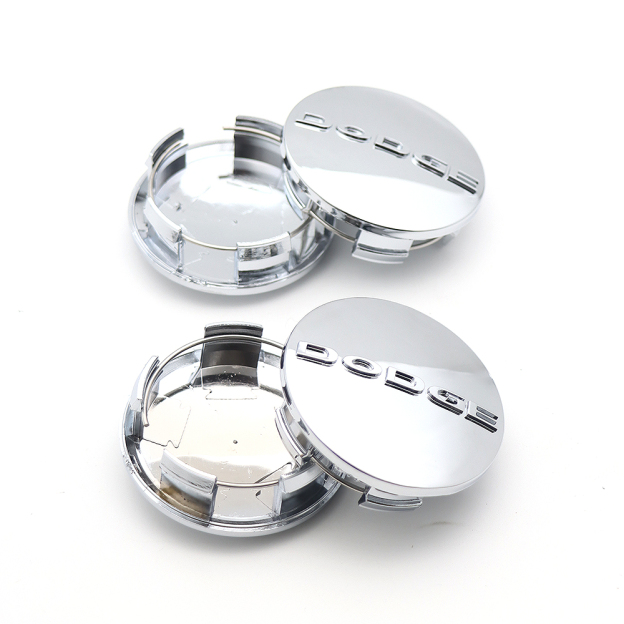 4Pcs 2005-2020 Dodge Letter ABS Wheel Center Caps Gloss Silver 1SK35DX8AA