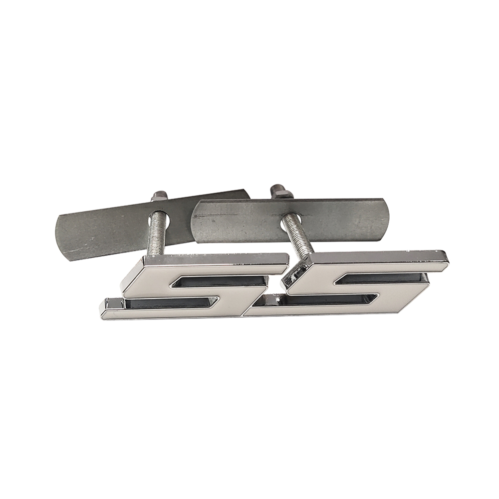 1Set 1970-2015 Camaro Zinc Alloy Front Grille SS Emblem White Chevrolet
