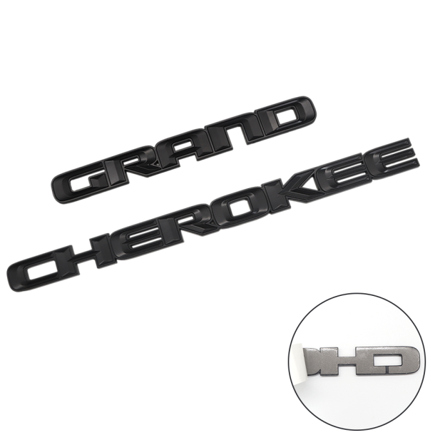 2Pcs 2017-2021 For Grand Cherokee Plastic Letters Matte Black Left Right Side
