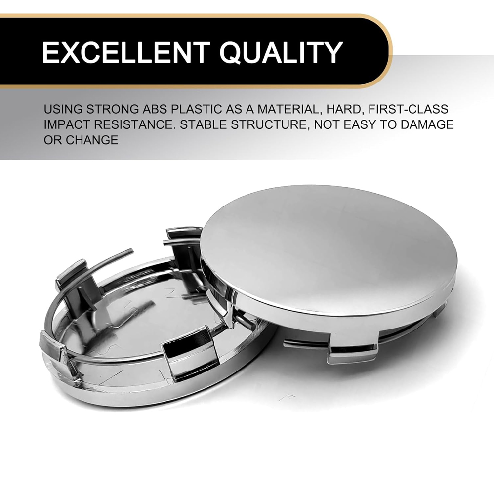 4PCS 83mm Gloss Chrome Wheel Center Caps For Silverado Suburban Tahoe