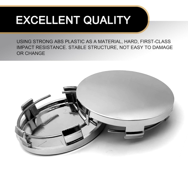 4PCS 83mm Gloss Chrome Wheel Center Caps For Silverado Suburban Tahoe