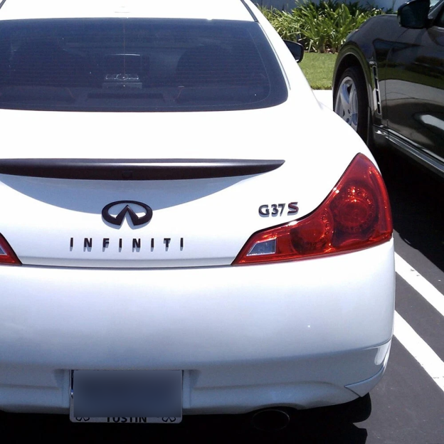 For 2008-2013 Infiniti G37S ABS Rear Liftgate Letter Nameplate Gloss Black Infiniti 84890-6HE0A