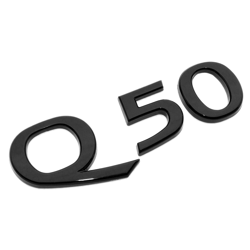 For 2014-2024 Infiniti Q50 ABS Rear Liftgate Letter Nameplate Gloss Black Infiniti 84890-6HE0A