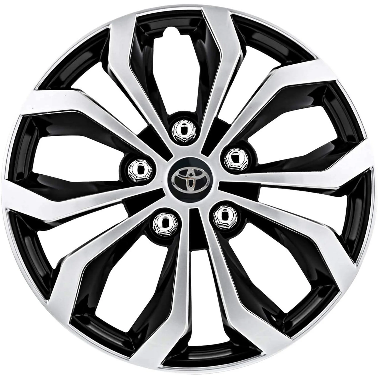 [Copy]SET 4 TOYOTA WHEEL CENTER CAPS 57 MM SILVER/CHROME COROLLA PRIUS YARIS