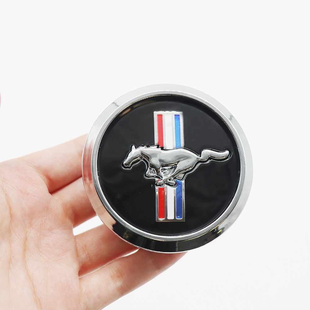 4Pcs 2004-2020 M-ustang Wheel Center Caps Chrome Black Running Horse Ford 5W1J 1A096 BA