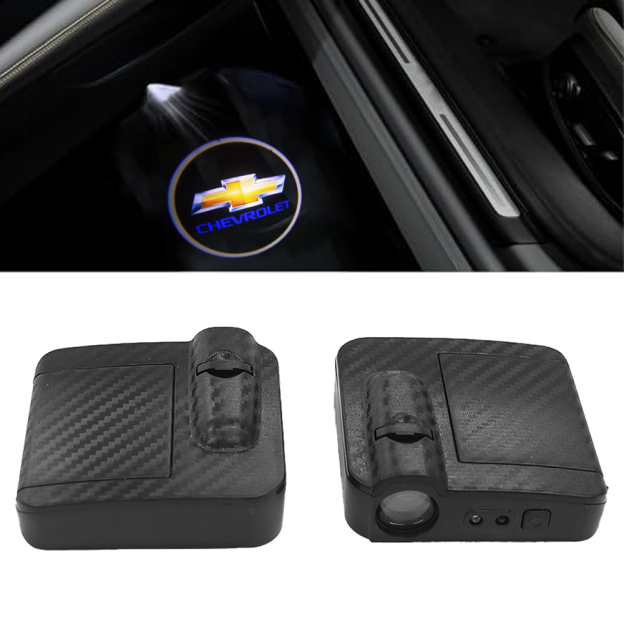 2PCS Projector emblem Ghost Courtesy Door Step LED Light Universal Chevrolet 