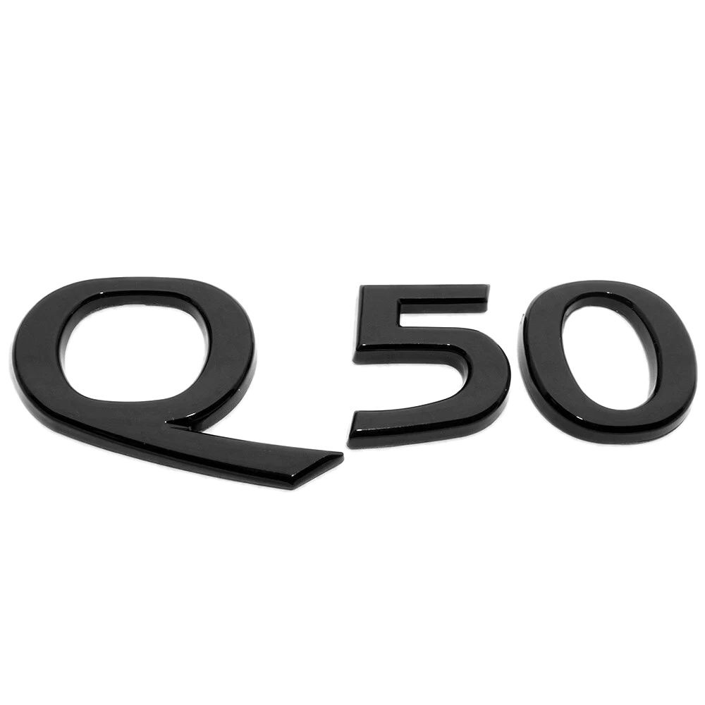 For 2014-2024 Infiniti Q50 ABS Rear Liftgate Letter Nameplate Gloss Black Infiniti 84890-6HE0A