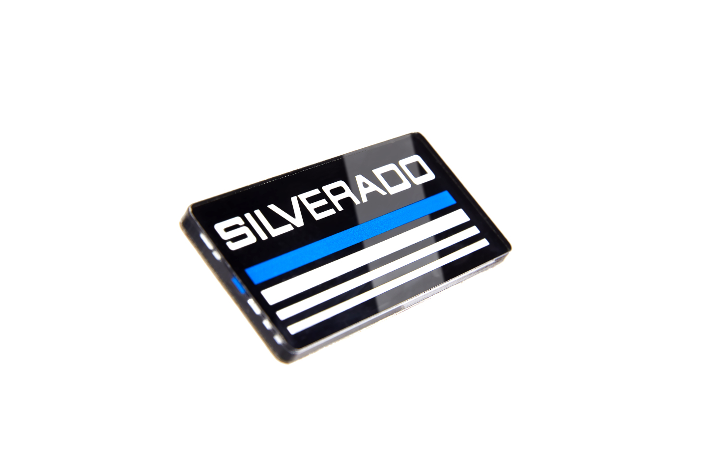 2pcs 1988-1998 Silverado Acrylic Cab Roof Side Pillar Plate Badge Blue Chevrolet