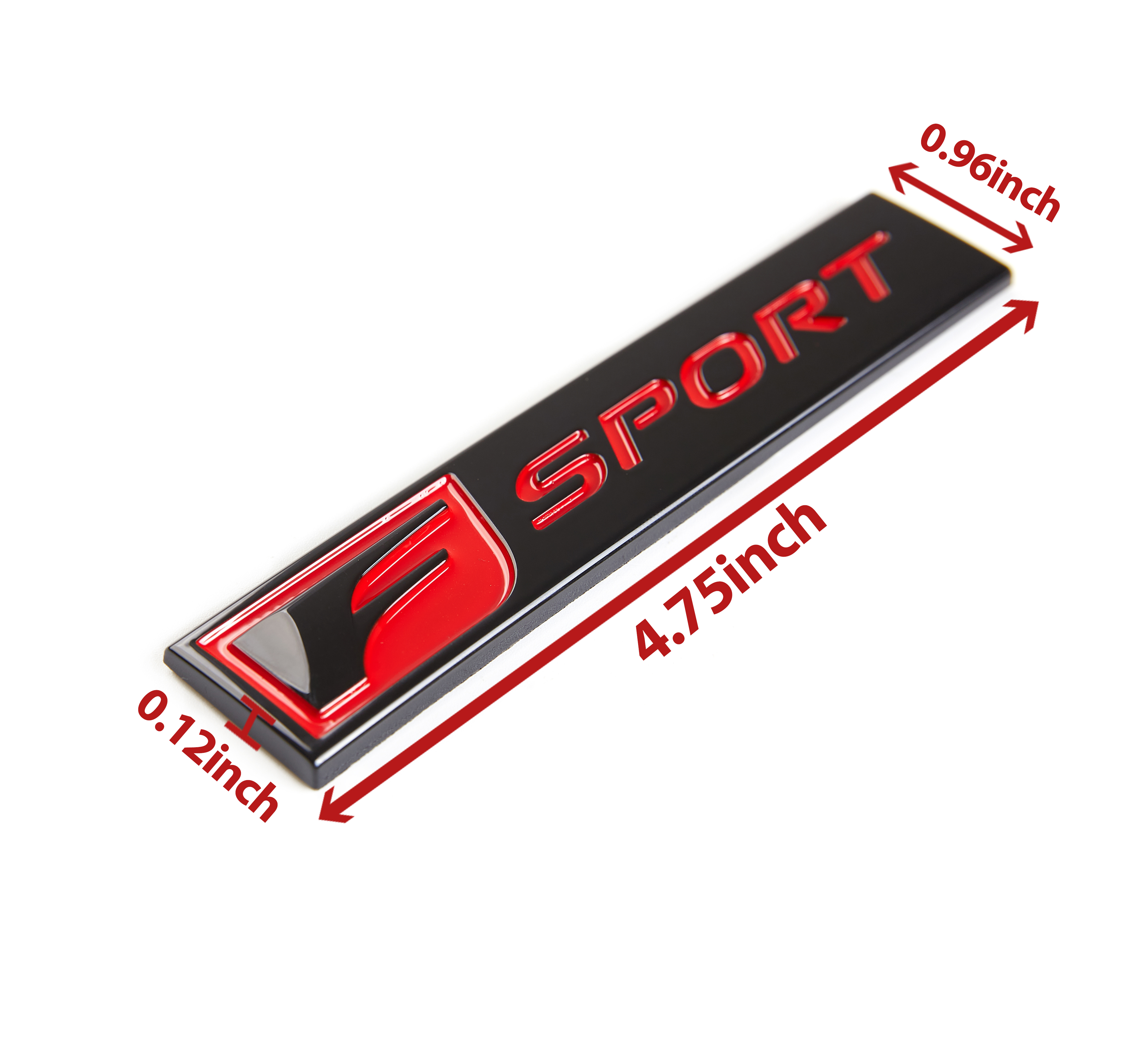 2PCS  IS-F GS-F RC IS250 350 RX350 Plastic F-SPORT Fender Side /Rear Emblem Sticker Glossy Black Red Lexus