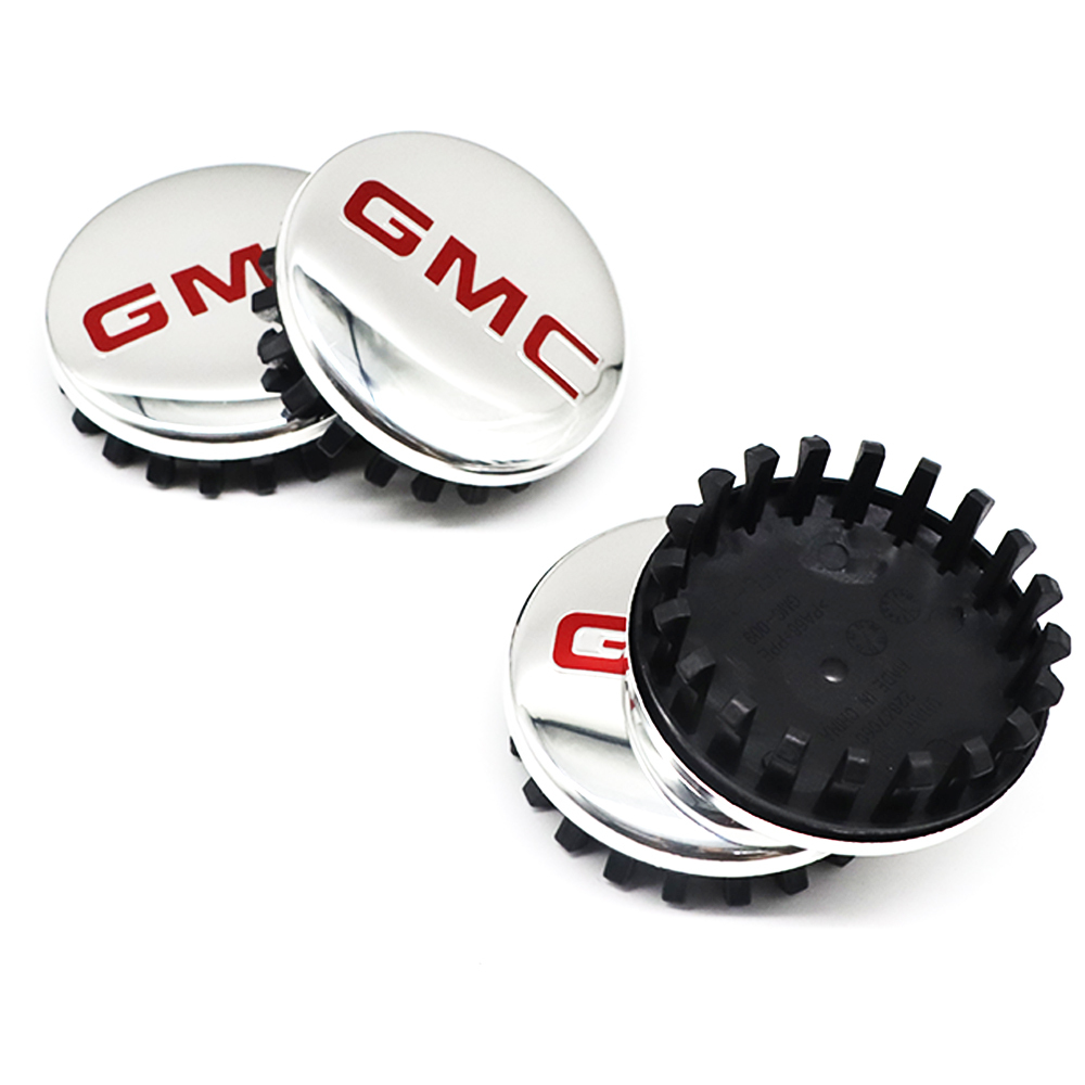 Chrome & Red 83mm Center Cap for GMC Sierra, Yukon & Chevrolet Silverado, Tahoe | OE# 22837060