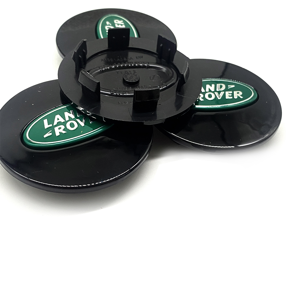 Classic Look: 62mm Center Caps for Land Rover | Green & Black (Set of 4)