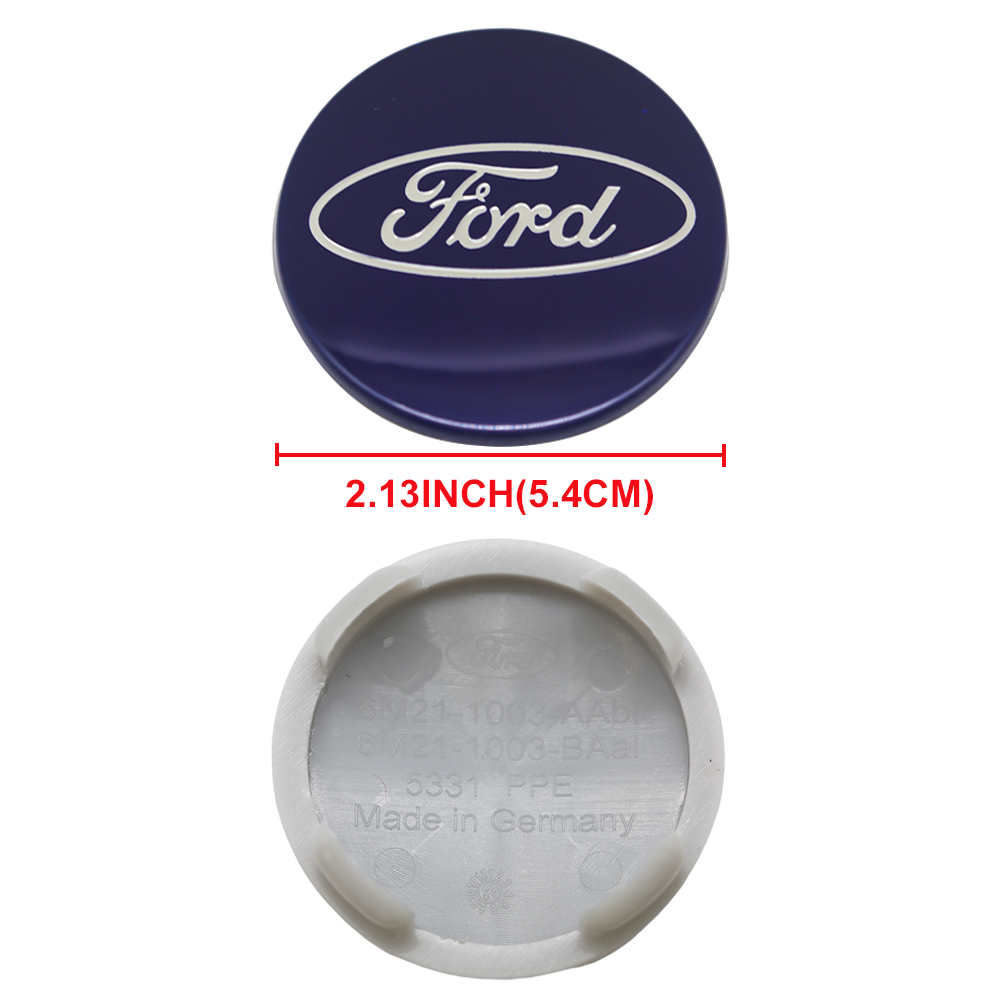 Ford Wheel Center Hub Caps 54mm Rim Emblem Hubcap Cover Logo 2 ⅛" 4PCS SET Blue 6M21-1003-AA 6M2Z-1003-C CP9C1A096AA