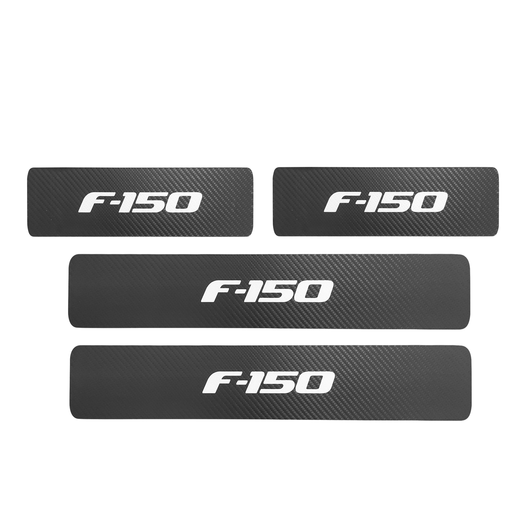 Ford F-150 Black White Door Sill Scuff Covers Protector & Door Cup Handle Stickers 12PCS SET