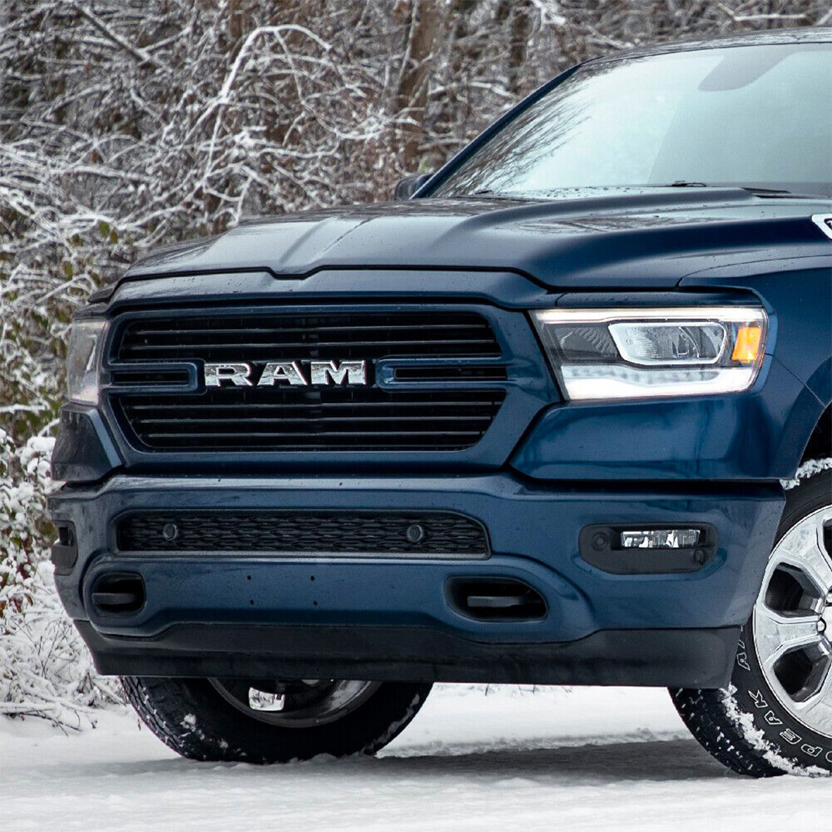 Dodge RAM 1500 2019-2023 Front Grille Emblem Grill Badge Letters Nameplate Gloss Chrome