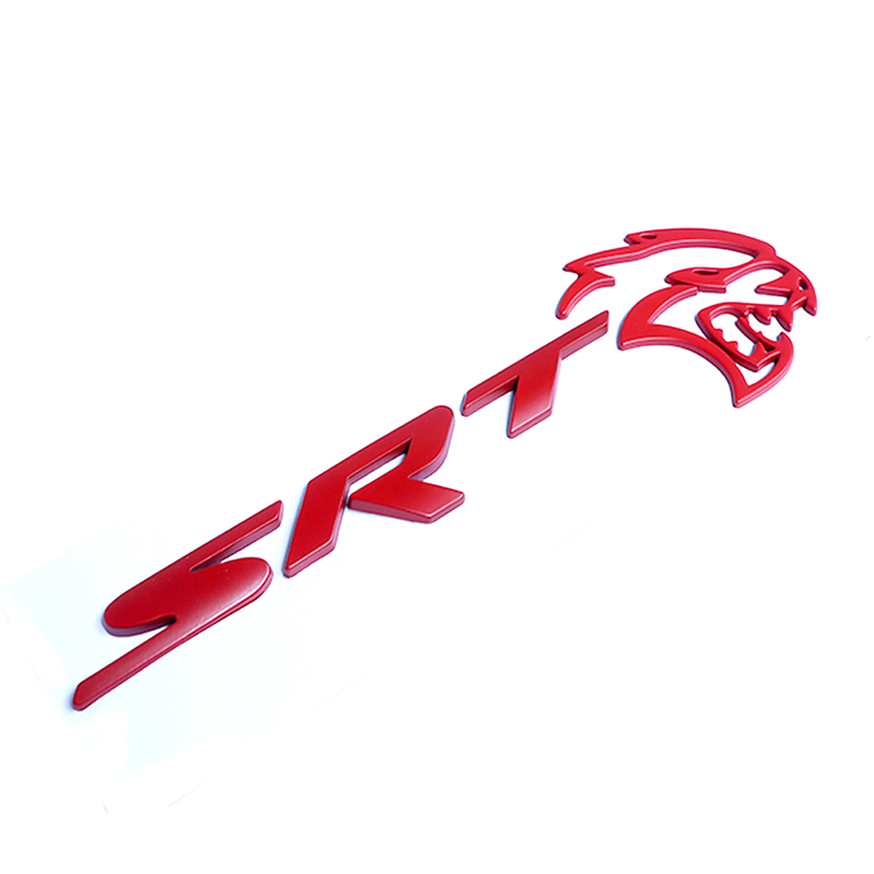 Dodge Charger Challenger SRT Hellcat Devil Cat Rear Tailgate Emblem Badge Decal All Red