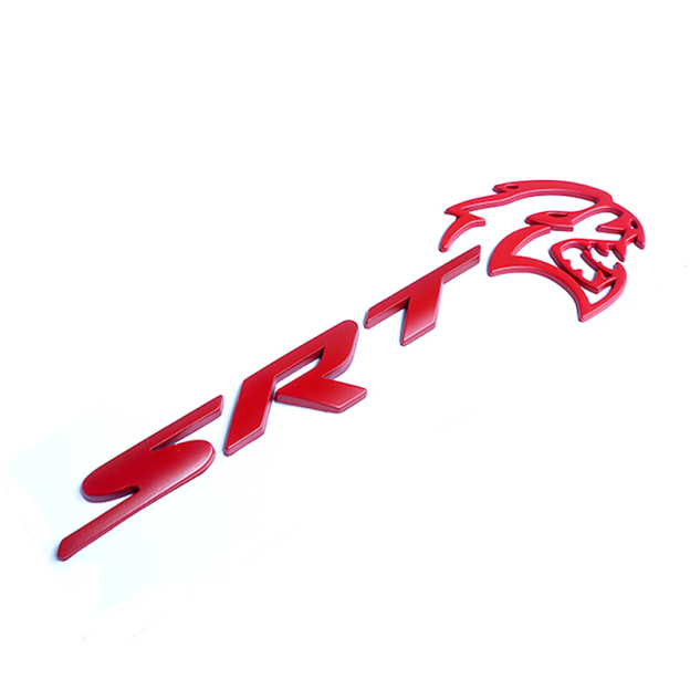 Dodge Charger Challenger SRT Hellcat Devil Cat Rear Tailgate Emblem Badge Decal All Red