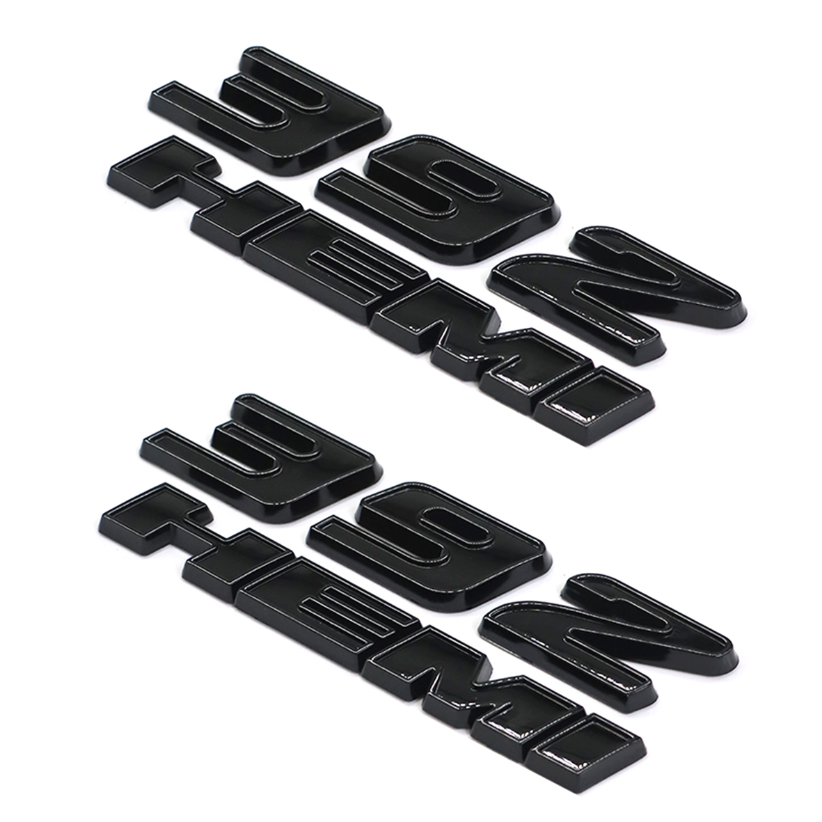 Dodge SRT Charger Challenger Durango 392 Hemi Emblems Side Fender Nameplate Badge 3D Stickers Decals Black Gloss Black 2PCS