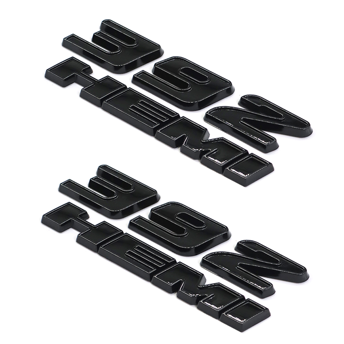 Dodge SRT Charger Challenger Durango 392 Hemi Emblems Side Fender Nameplate Badge 3D Stickers Decals Black Gloss Black 2PCS