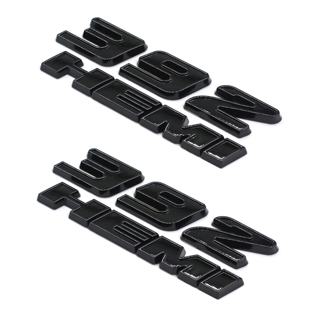 Dodge SRT Charger Challenger Durango 392 Hemi Emblems Side Fender Nameplate Badge 3D Stickers Decals Black Gloss Black 2PCS