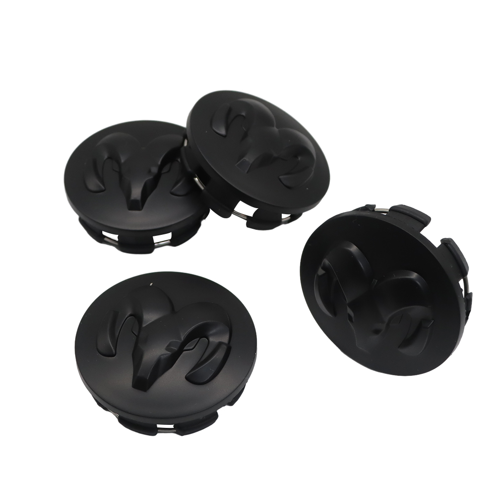 63MM Dodge RAM 1500 2013-2019 Wheel Center Caps Rim Center Hub Cover Matte Black 4PCS SET 