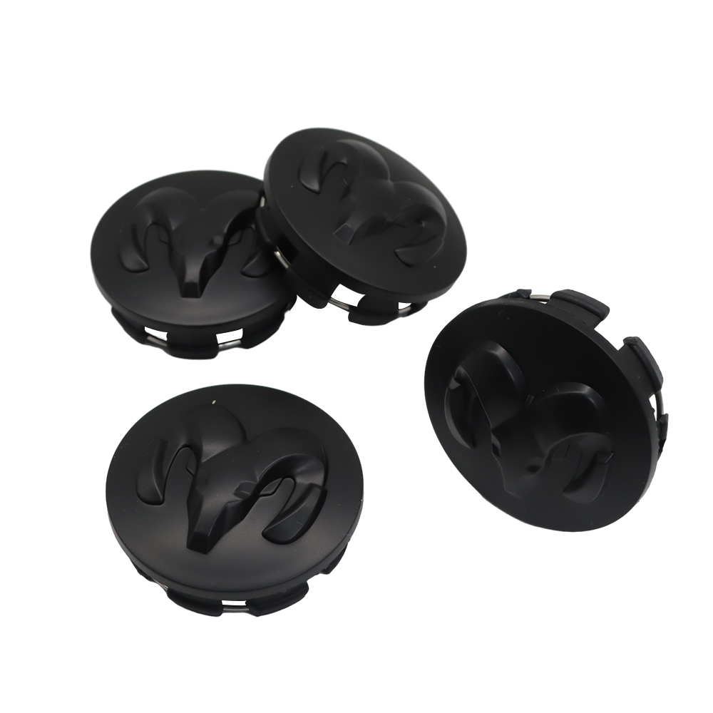 63MM Dodge RAM 1500 2013-2019 Wheel Center Caps Rim Center Hub Cover Matte Black 4PCS SET 
