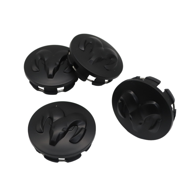 63MM Dodge RAM 1500 2013-2019 Wheel Center Caps Rim Center Hub Cover Matte Black 4PCS SET 