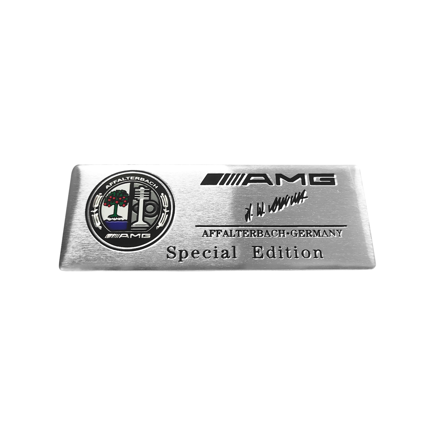 Mercedes Benz AMG Edition Affalterbach Special Emblem 3D Interior Side Fender Trunk Lid Apple Tree Badge Chrome
