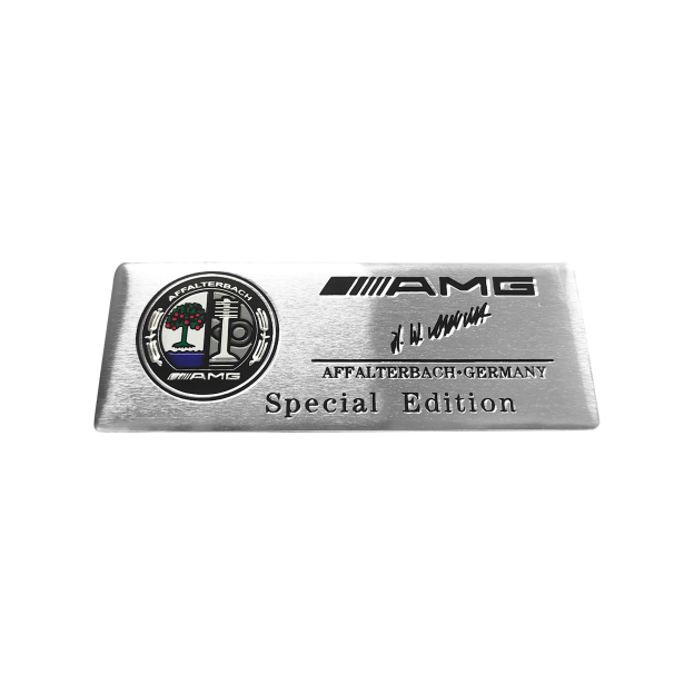 Mercedes Benz AMG Edition Affalterbach Special Emblem 3D Interior Side Fender Trunk Lid Apple Tree Badge Chrome