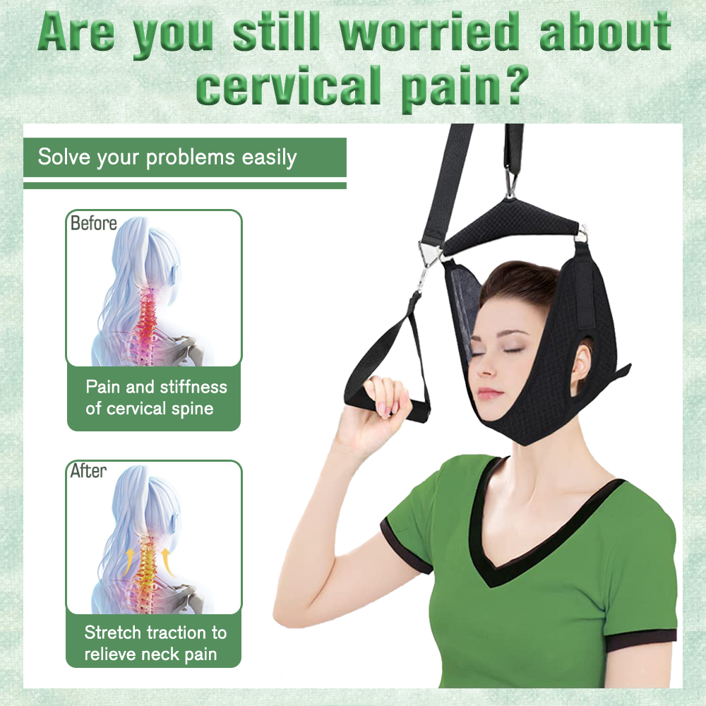 Neck Traction Stretcher Cervical Head Brace Pain Relief Device Home Over Door US
