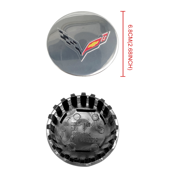68mm Wheel Center Cap for Chevrolet Corvette C6 2005-2013 | Replaces OE# 9595010
