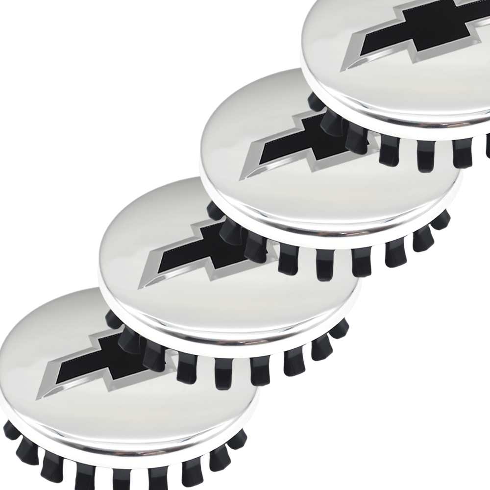 Chrome & Black 83mm Center Cap for Chevrolet Silverado, Suburban, Tahoe | OE# 22837060