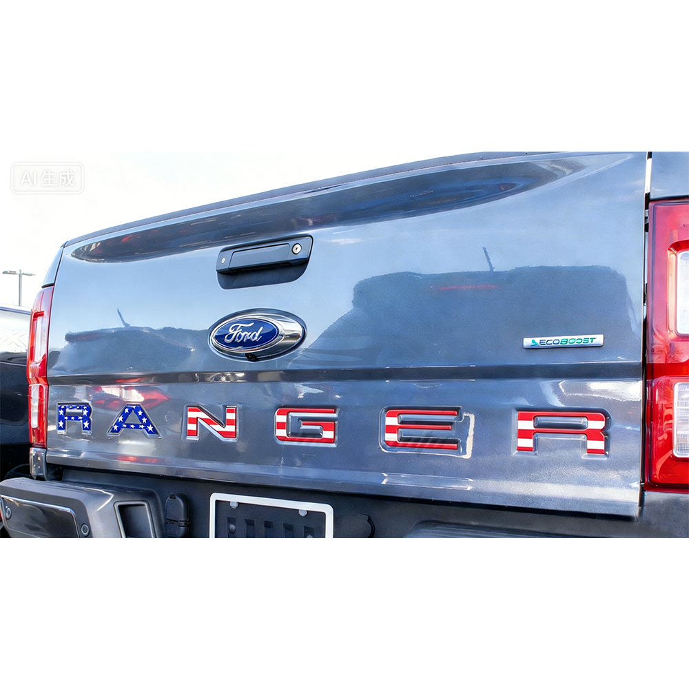 2019-2023 Ranger Acrylic Tailgate Insert Letter US Flag Ford