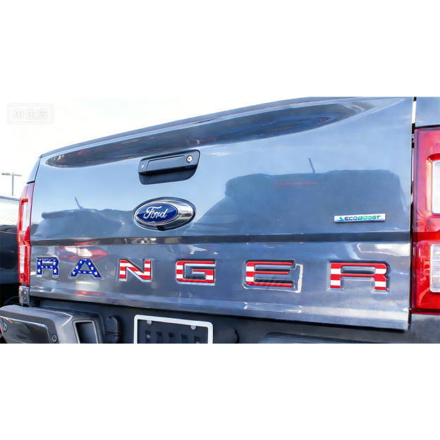 2019-2023 Ranger Acrylic Tailgate Insert Letter US Flag Ford