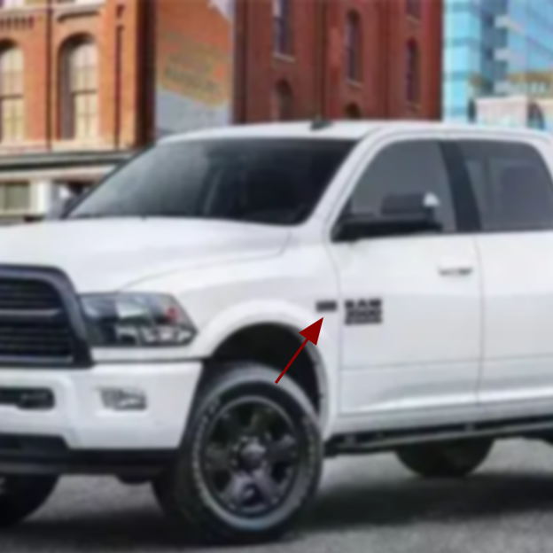 2Pcs 2019-2022 Ram 2500/3500 ABS Fender Side Badge Black Chrome Dodge Left Right Decal