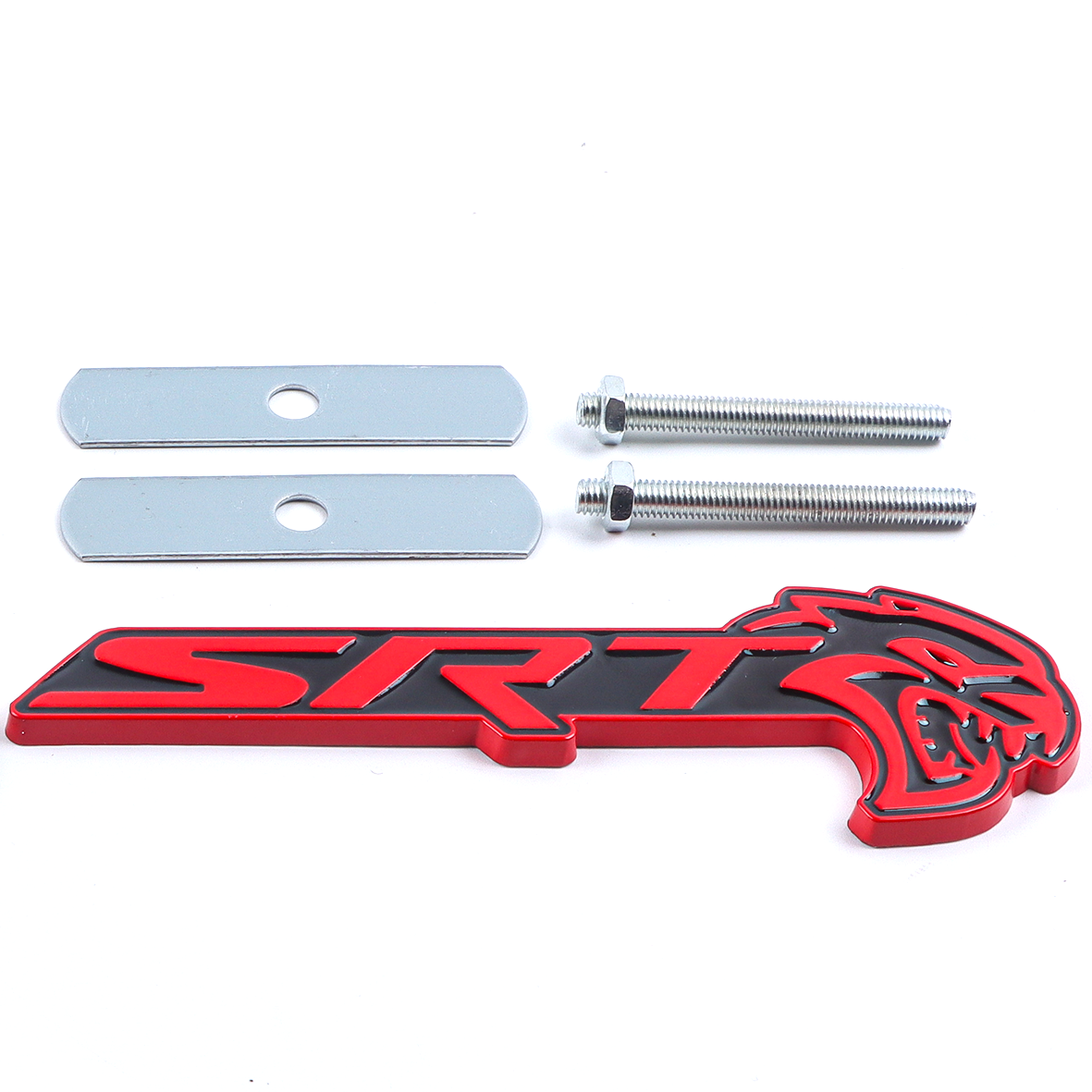 2018-2026 Charger Durango Hellcat SRT Metal Front Grille Badge Red Black Dodge Decal Nameplate