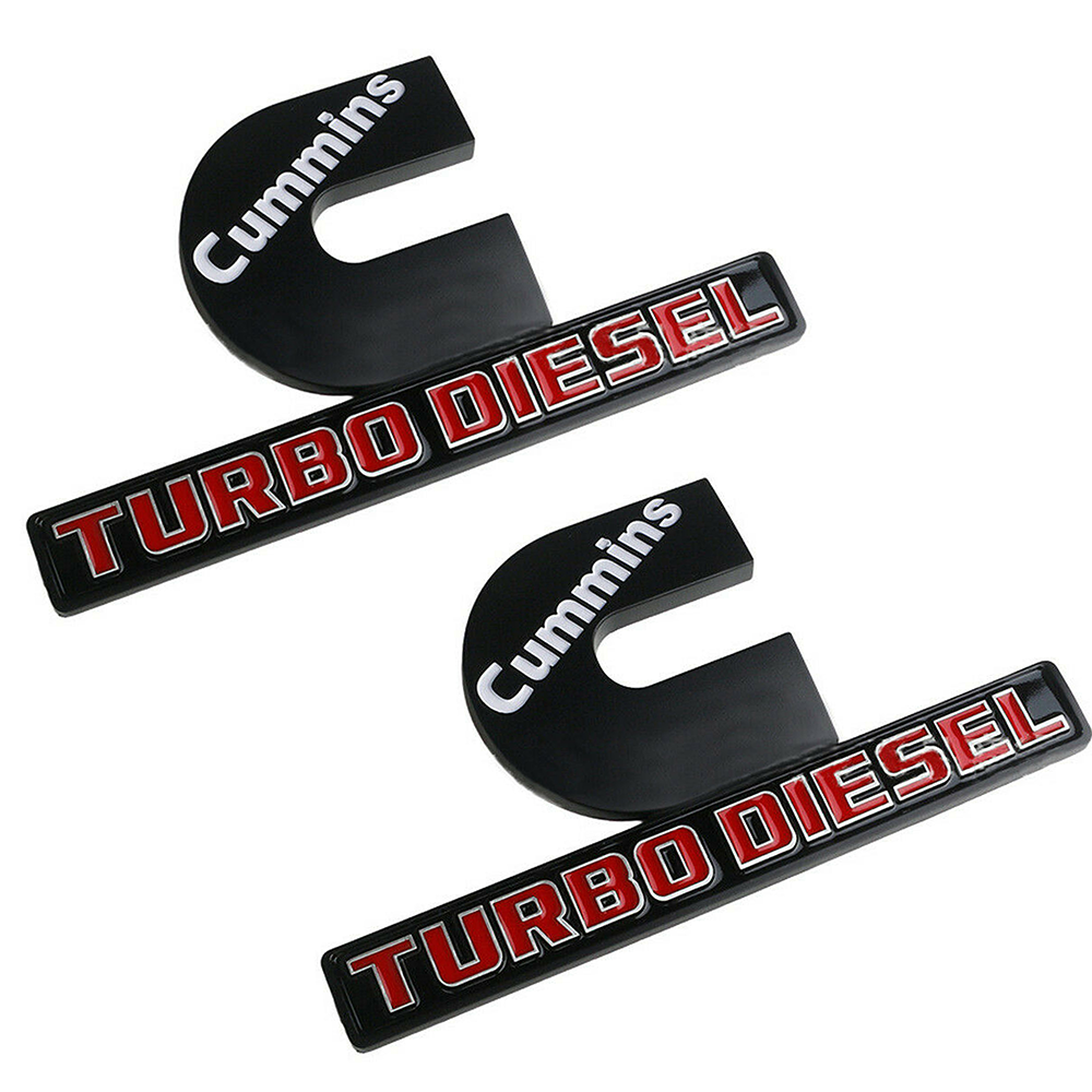2PCS RAM 2500 3500 Cummins Turbo Diesel Front Door Fender Side Badge Nameplate Dodge 68276962AA