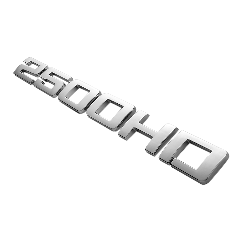 2PCS Silverado 2500HD Plastic Front Door Side Letter Gloss Chrome Chevrolet