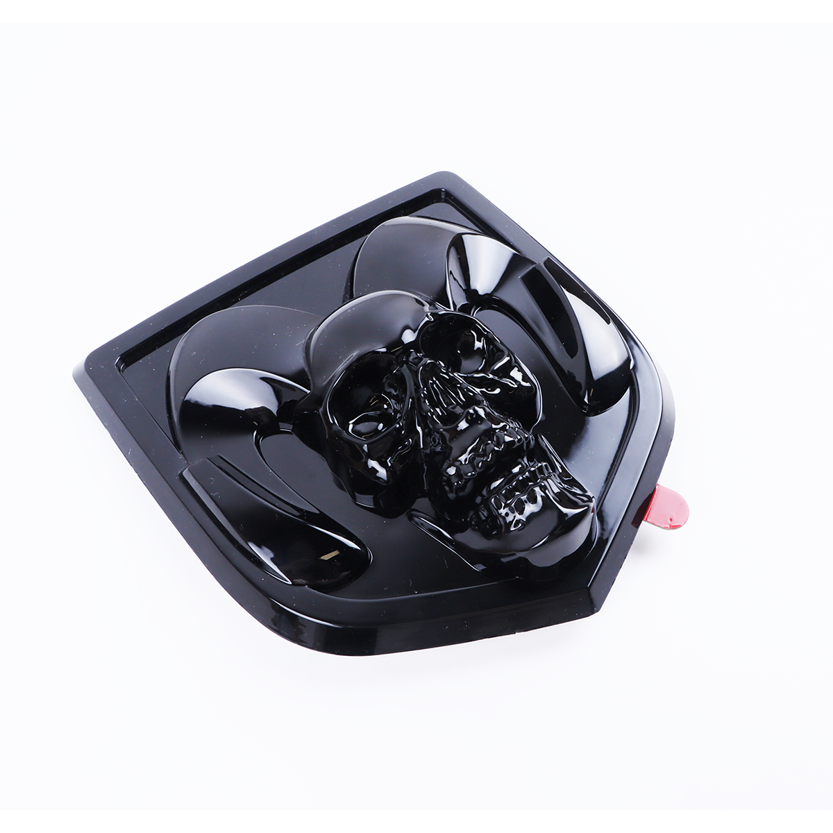 1Pc 2013-2018 Ram 1500 2500 3500 ABS Tailgate Emblem Gloss Black Dodge Ram Skull Head Rear Trunk Decal