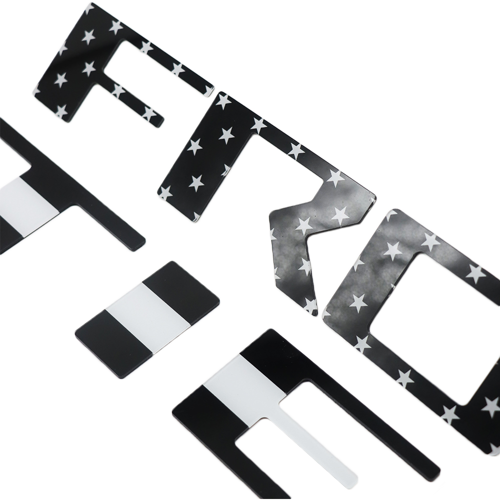 2022-2026 Frontier Acrylic Tailgate Insert Letters Black White USA Flag Nissan T99G8-9BU1B