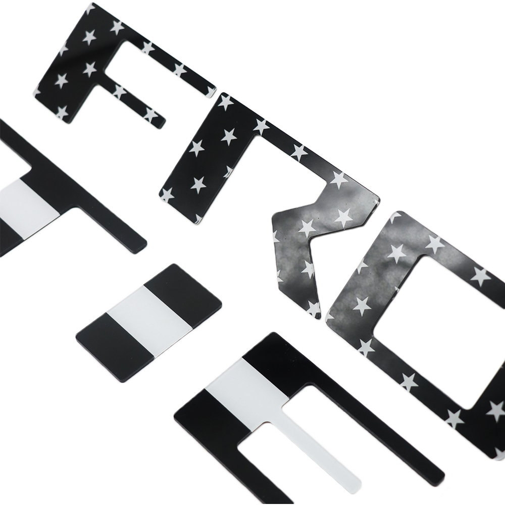 2022-2026 Frontier Acrylic Tailgate Insert Letters Black White USA Flag Nissan T99G8-9BU1B