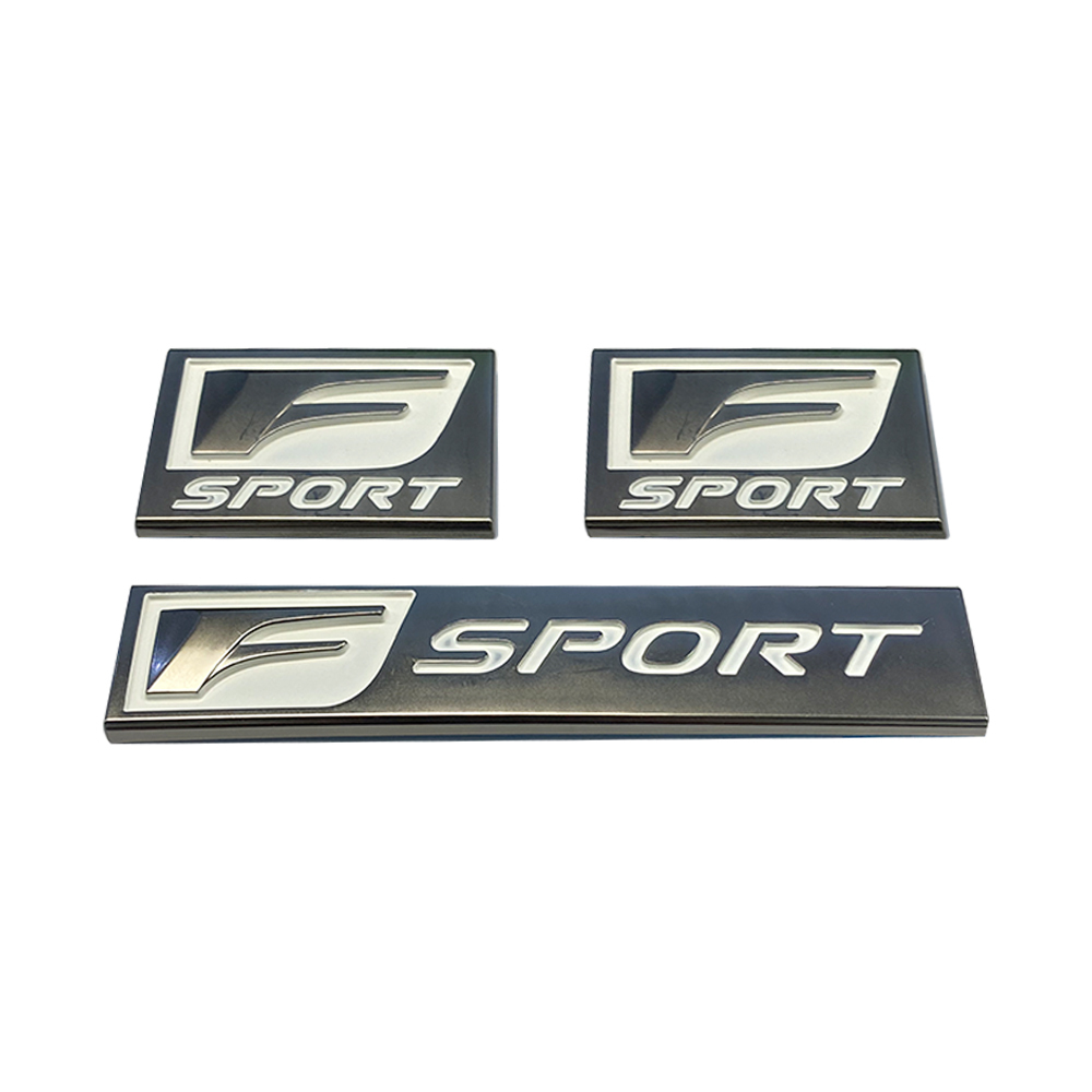 2PCS  IS-F GS-F RC IS250 350 RX350 Plastic F-SPORT Fender Side /Rear Emblem Sticker Gun Grey Lexus