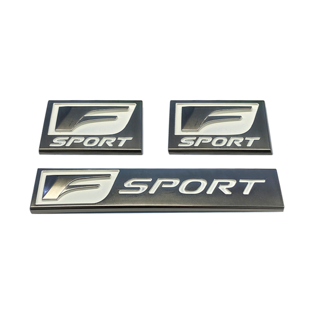 2PCS  IS-F GS-F RC IS250 350 RX350 Plastic F-SPORT Fender Side /Rear Emblem Sticker Gun Grey Lexus