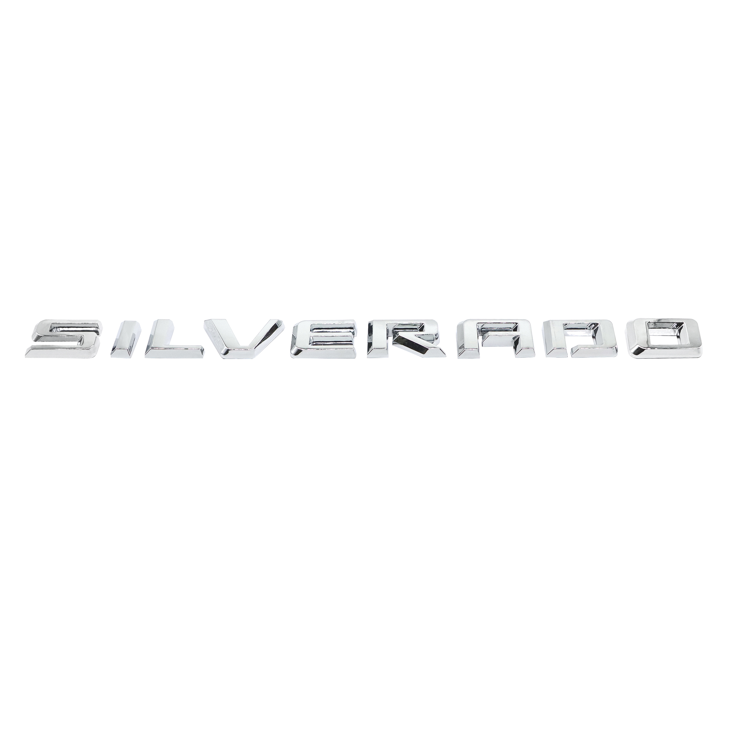 1pcs 2019-2025 Silverado 1500 2500 Plastic Door Fender Letters Chrome Chevrolet 23400409