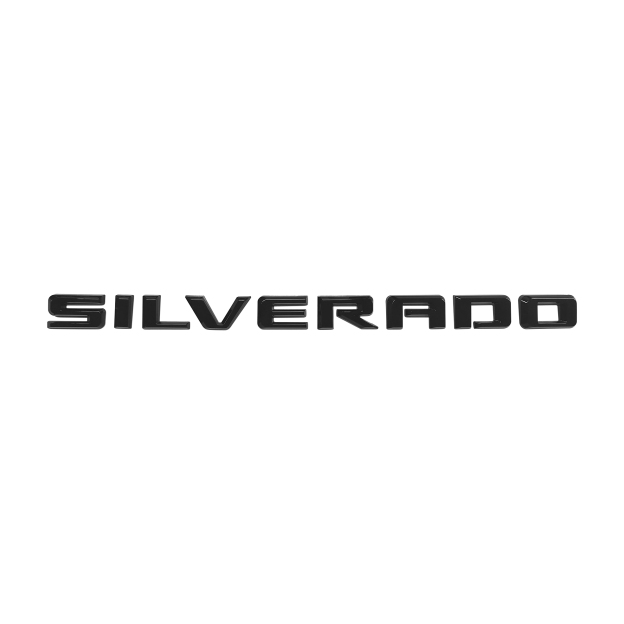 1pcs 2019-2025 Silverado 1500 2500 Plastic Door Fender Letters Gloss Black Chevrolet 23400409