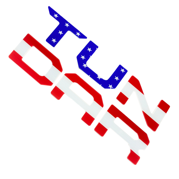 1Pc 2022-2026 Tundra Acylic Rear Trunk Tailgate Letters USA Flag Toyota