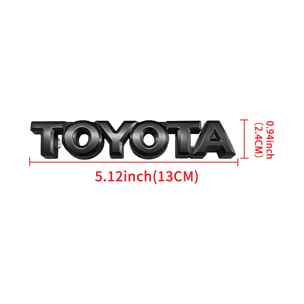 4pcs 2007-2013 Tundra Plastic Door Side Rear Tailgate Overlay Emblem Kits Matte Black Toyota PT948-34181-02