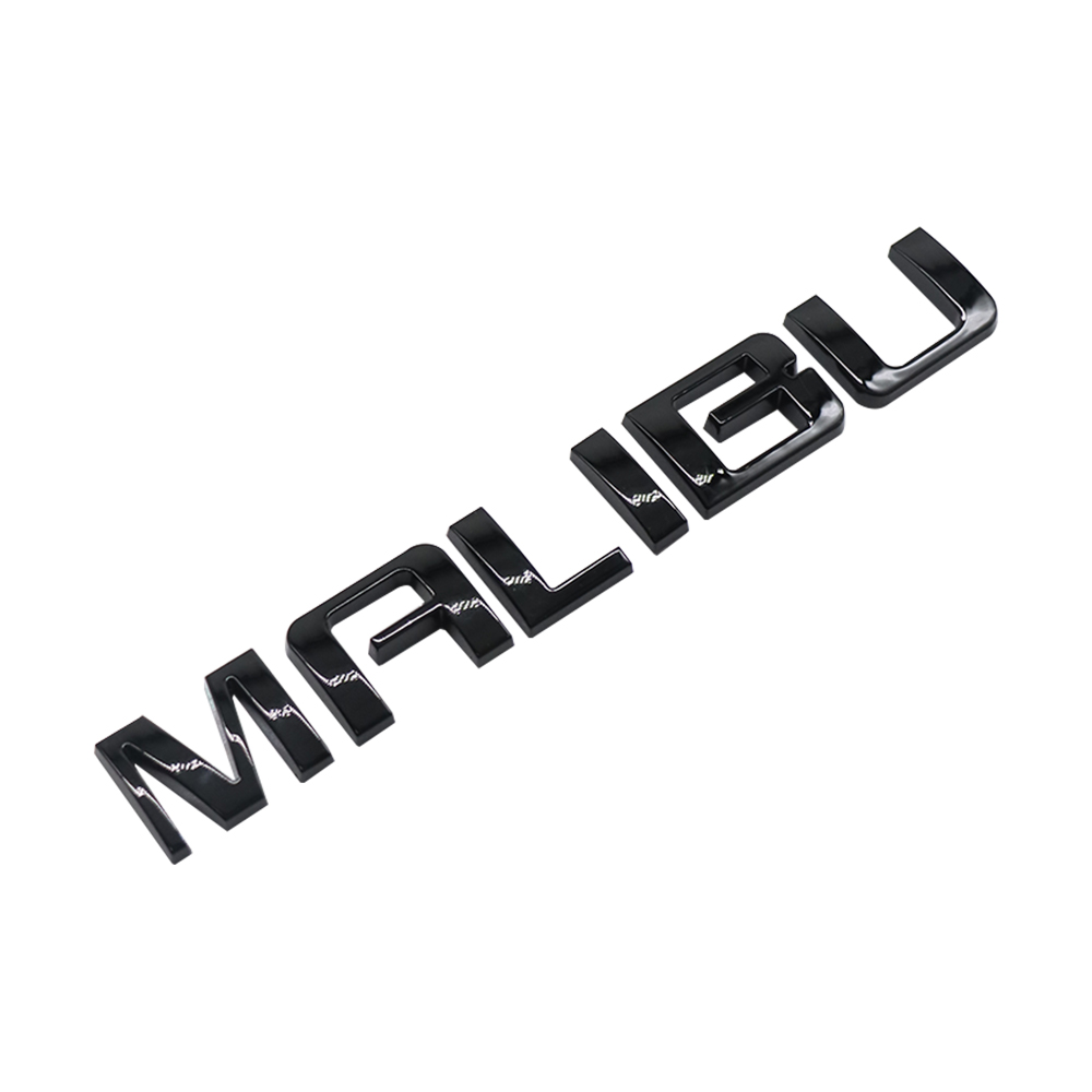 1PC Malibu Plastic Door Side Letter Gloss Black Chevrolet 23362182 22842005